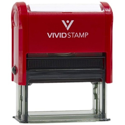 Amount Due Self Inking Rubber Stamp (Red Ink) - Medium