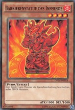 YuGiOh Barrierenstatue des Infernos OP04-DE018 Common LP unl.