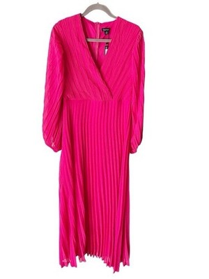 Boohoo Maxi Dress Women's 14 Pink Pleated Wrap Style Balloon Sleeves NWT Glam | eBay Boohoo Maxi Dress Women's 14 Pink Pleated Wrap Style Balloon Sleeves NWT Glam | eBay