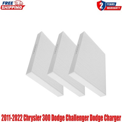 3X Cabin Air Filter For 2011-2022 Chrysler 300 Dodge Challenger Dodge Charger