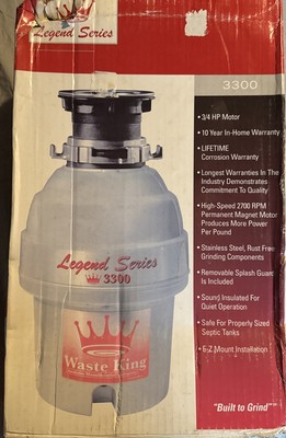 Waste king Legend Series 3/4 HP Continuous Feed Sound-Insulated Garbage Disposal