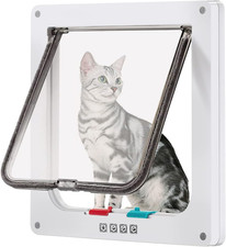 Large Cat Door , 4 Way Locking Cat Door for Windows Sliding Glass Door