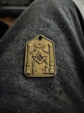 Vintage Masonic Keychain Or Necklace Embossed...