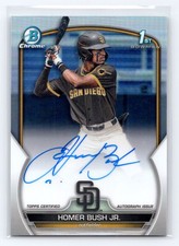 2023 Bowman Draft #CDA-HB Homer Bush Jr. Chrome Prospect Auto Refractor /499