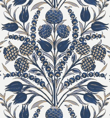 Peel and Stick Floral Wallpaper 17.3x78.7 Blue