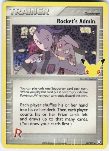 Rocket's Admin. 86/109 Celebrations: Classic Collection Pokemon Holo NM