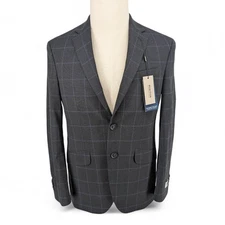 Kenneth Cole Men's Techni-Cole Slim-Fit Stretch Suit Jacket Blazer Blue 36 S