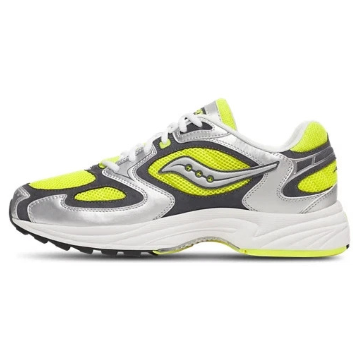 Saucony Grid Jazz 9 S70899-8 Sneakers Men\'s Yellow Silver Running Shoes LIQ163 Saucony Grid Jazz 9 Yellow|Silver, Size 5.5M main image 3