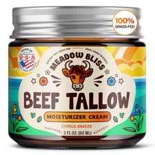 Beef Tallow for Skin - Moisturizer Cream - 100 Grass Fed - Whipped Beef Tall...