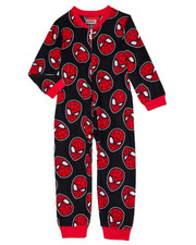 Spiderman Pajamas Union Suit One Piece Boys 4 5 6 8 10 12 Blanket Sleeper Marvel