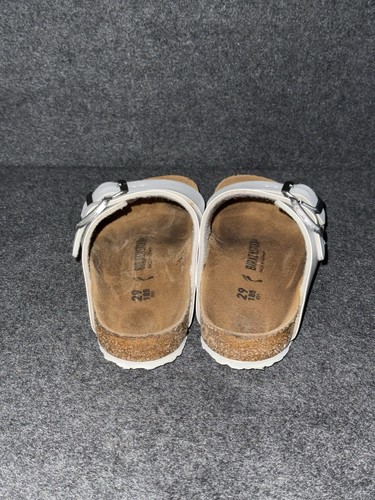 Birkenstock Arizona Size 11C Kids Sandal Open Toe White Cork Slides - Picture 4 of 7