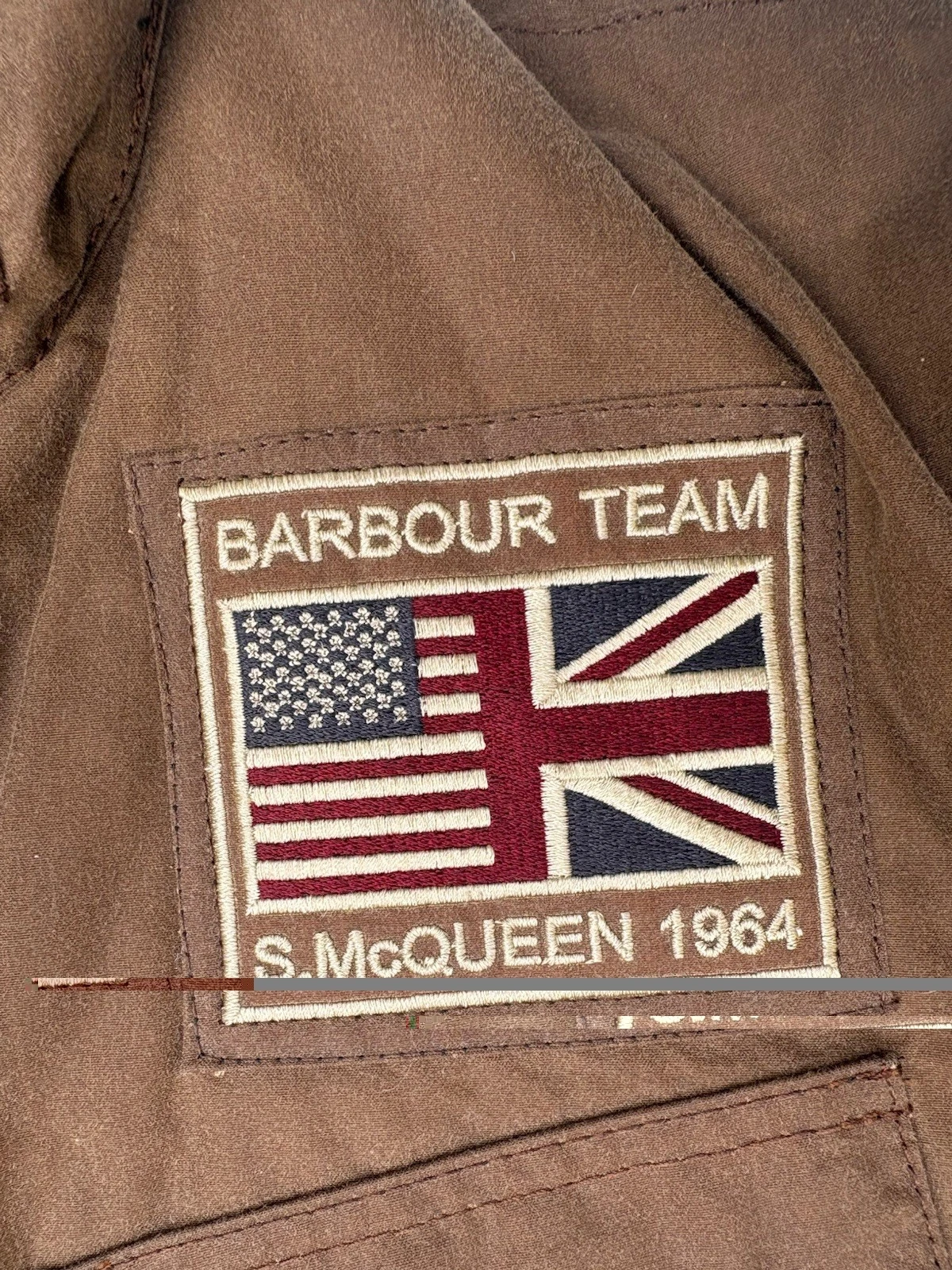 Barbour Men's Waxed Jacket Brown Quilted Lining Steve McQueen Medium M - product detail image 7