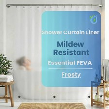 Essential Frosty Shower Curtain Liner 72x72 Waterproof, Quick Dry, Odor
