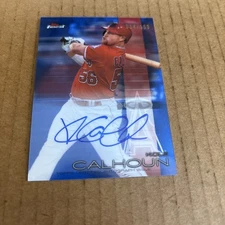 2016 Topps Finest AUTO BLUE SP /150 Kole Calhoun #FA-KC Angels Baseball (f3)