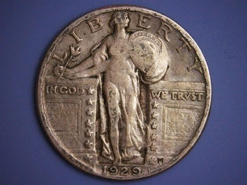 1929-P STANDING LIBERTY QUARTER__RARE SILVER COIN__GOOD EXAMPLE