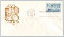 Sault Ste. Marie, Michigan Soo Locks Centennial First Day Cover, 1955 3c