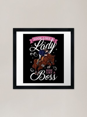 Gerahmtes Wandbild Poster Leinwanddruck Bild Pferdefass Racing Girl Look Like