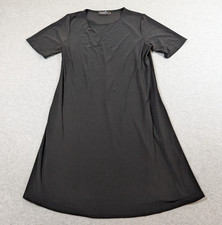 Sympli Women Dress Size 10 Aline Slinky Short Sleeve Art to Wear Minimalist