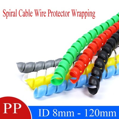 Spiral Cable Wire Protector Wrapping Sleeve Line Organizer Tube Cover ID 8-120mm