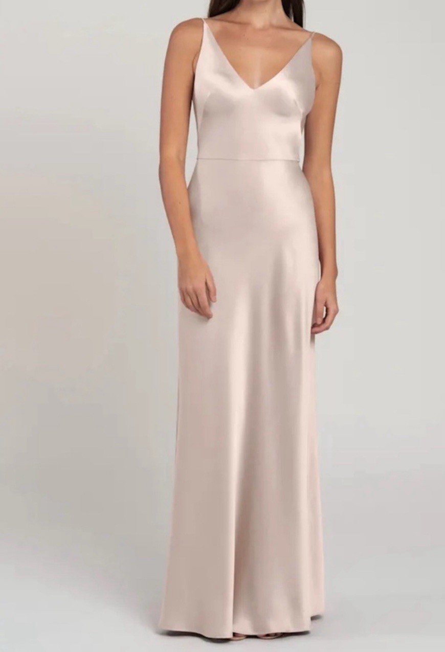 NEW. Jenny Yoo Marla Dress Luxe Satin Prosecco Bridesmaid Prom Formal Size 24
