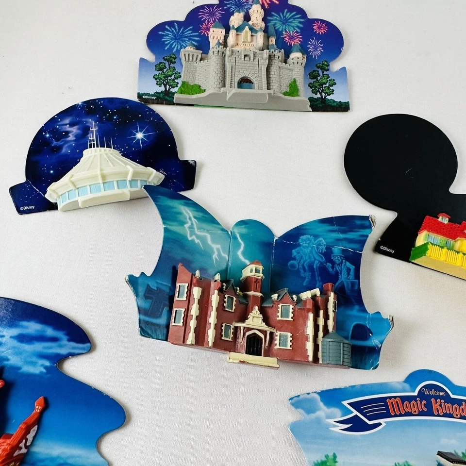 Disney Magic Kingdom Board Game Replacement Pieces 3-D  6pc ATTRACTION BUILDINGS - Image 3 of 4