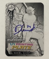 Daniel Cuvet SIGNED 2024 Leaf Electrum BLACK PRINTING PLATE 1/1 IN PERSON AUTO