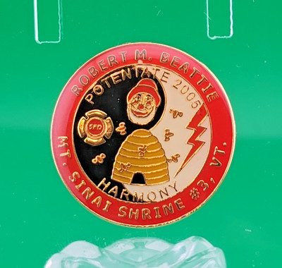 2005 Robert M. Beattie Potentate Harmony Mt. Sinai Shrine #3, VT. Pin Shriners