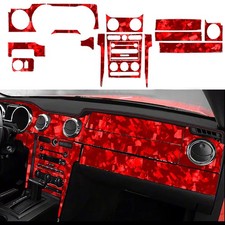 18pc Ford Mustang Red Forged Carbon Fiber Kit Full Interior Dash Sticker 2005-09 18pc Ford Mustang Red Forged Carbon Fiber Kit Full Interior Dash Sticker 2005-09