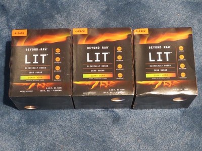 (12) Cans Beyond Raw LIT Pre-Workout Gummy Worm Zero Sugar 12 Oz Each