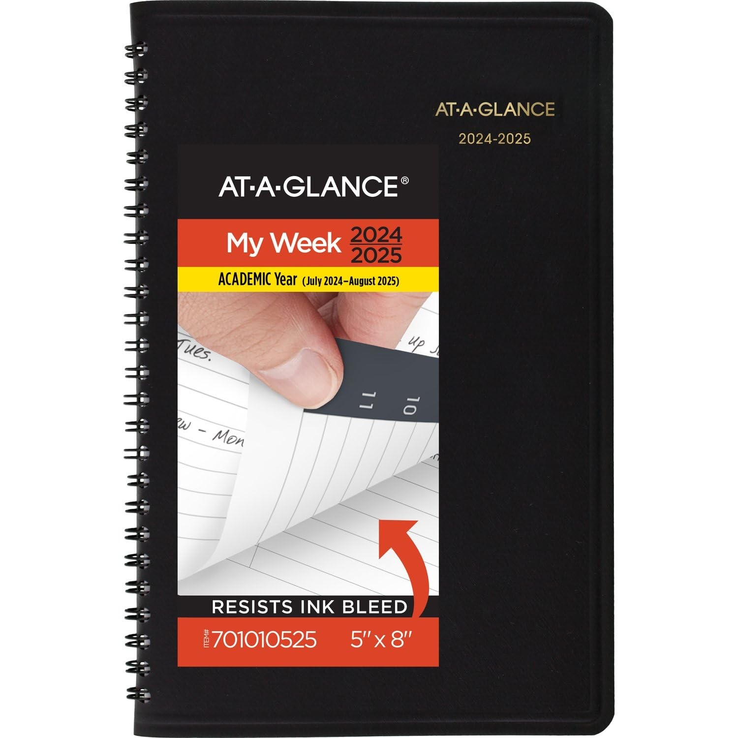 2024-2025 Academic Weekly Hourly Planner – 5x8 Small Appointment Book-image