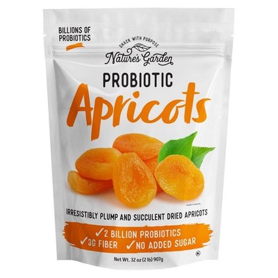 Nature's Garden Probiotic Apricots Dried Fruit 32 oz Healthy Snack New
