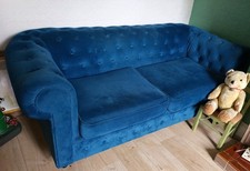 Navy Blue Chesterfield 2 Seater Sofa