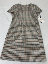 Calvin Klein Houndstooth Dress Plaid Print Women's size 10