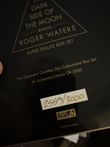 Roger Waters ✍️SIGNED LITHO & Dark Side Of The Moon Redux (Super Deluxe Boxset) - Picture 4 of 4