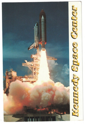 1996 KENNEDY SPACE CENTER LAUNCH OF THE SPACE SHUTTLE FLORIDA POSTCARD