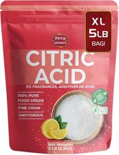 Pure Citric Acid 5 LB Bulk Bag - 100 Natural, Food 5 Pound Pack of 1 