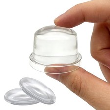 Large 1.6" Clear Silicone Door Knob Wall Protector Extra Thick Bumper