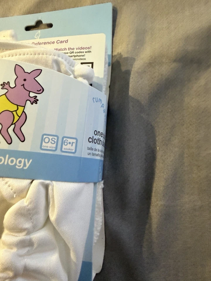 Kanga Care Rumparooz One Size Pocket Cloth Diaper NWT CLOTH DIAPER New White - Image 3 of 4