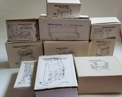 Vtg Lot Of Hello Dolly Dollhouse Furniture Price Imports 10 Pieces