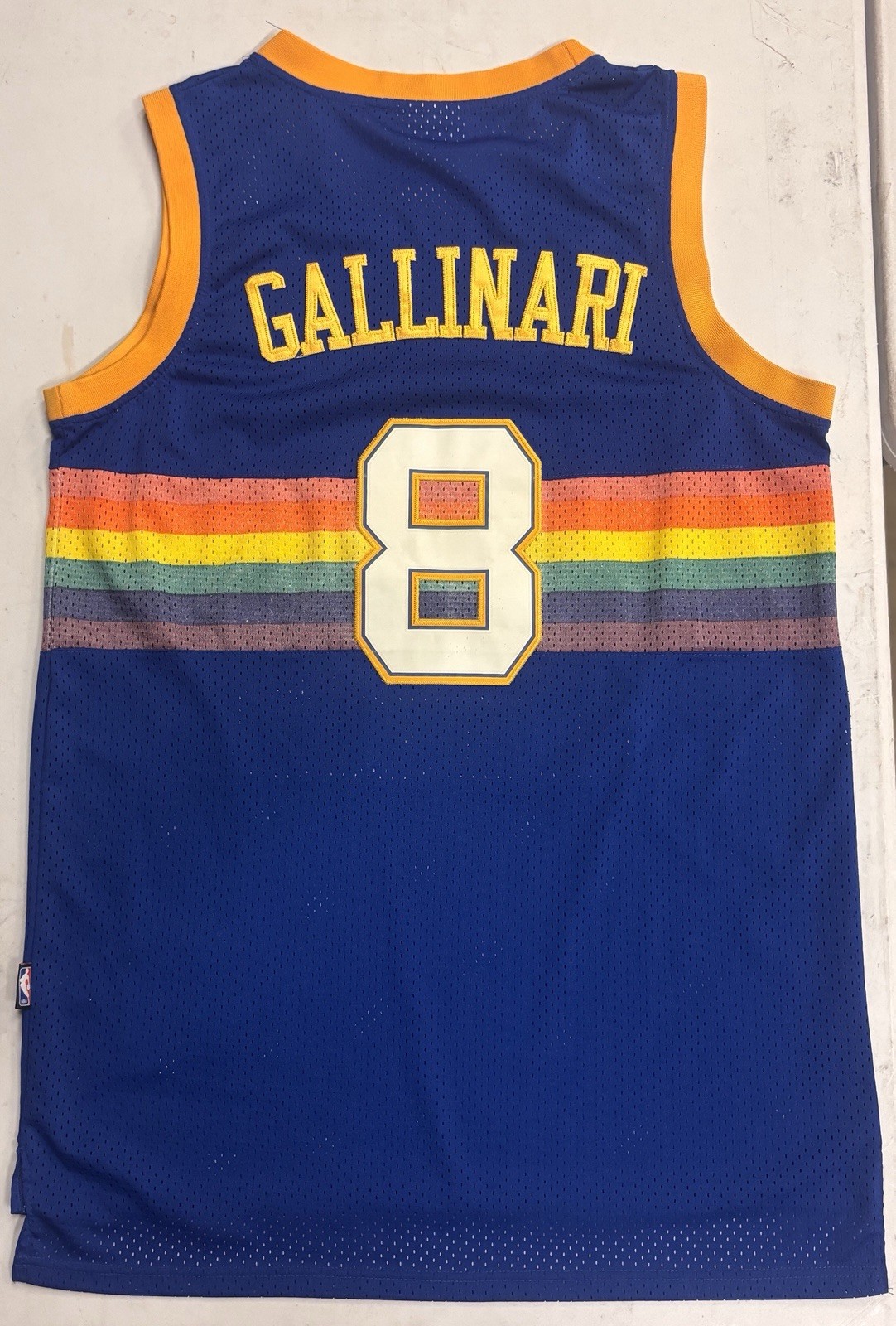 Danillo Gallinari Adidas Hardwood Classic Stitched Nuggets Jersey Size L+2 thumbnail 2
