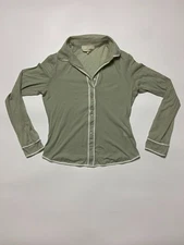 Max Mara Women’s Blouse Light Khaki Long Sleeve Button Down Shirt