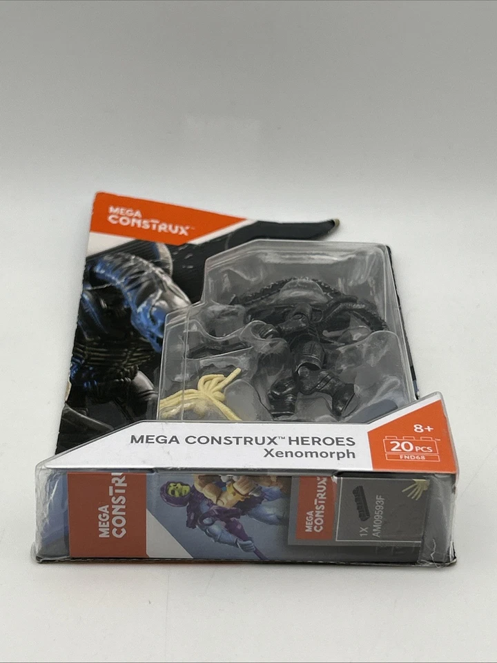 Mega Construx Heroes Series  Aliens XENOMORPH Mini Figure Grey w/Facehuggers  - Image 4 of 4