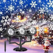 Christmas Projector Lights Outdoor,  Upgraded Snowflake Projector IP65 Waterproo