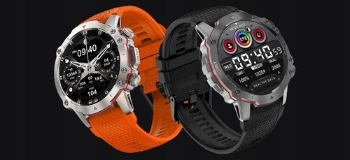 Smartwatch Sport Czarny - połączenia, tętno, IP68, 2 bransoletki Bluetooth NFC - Zdjęcie 2 z 12