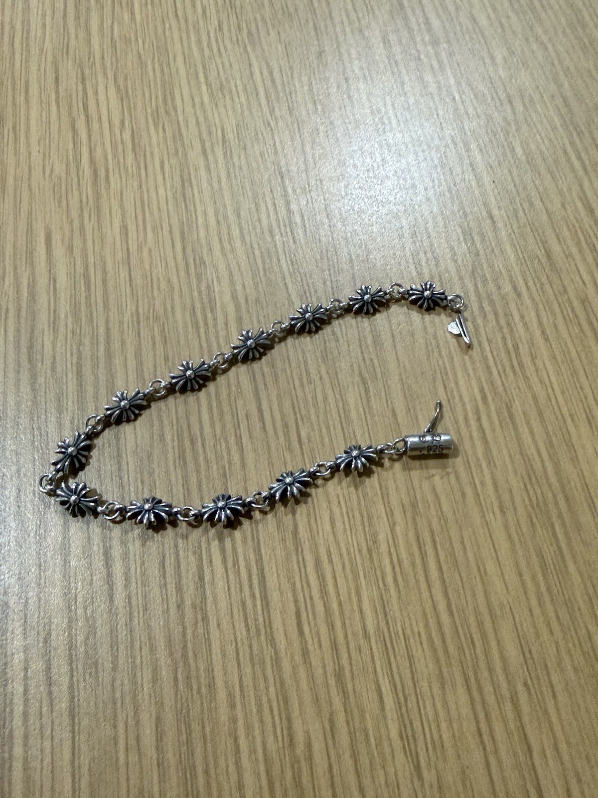 Chrome Hearts .925 Silver Tiny E Bracelet - image 1