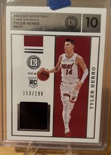 2019-20 Panini Encased-Rookie Label Materials Tyler Herro #RL-TYH /199 (MEM, RC)