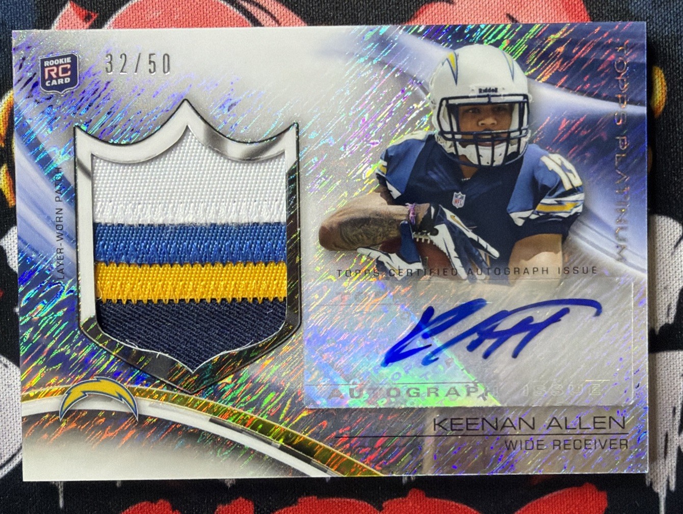 Keenan Allen Topps Platinum Rookie Patch Autograph Refractors #ARPKA Base