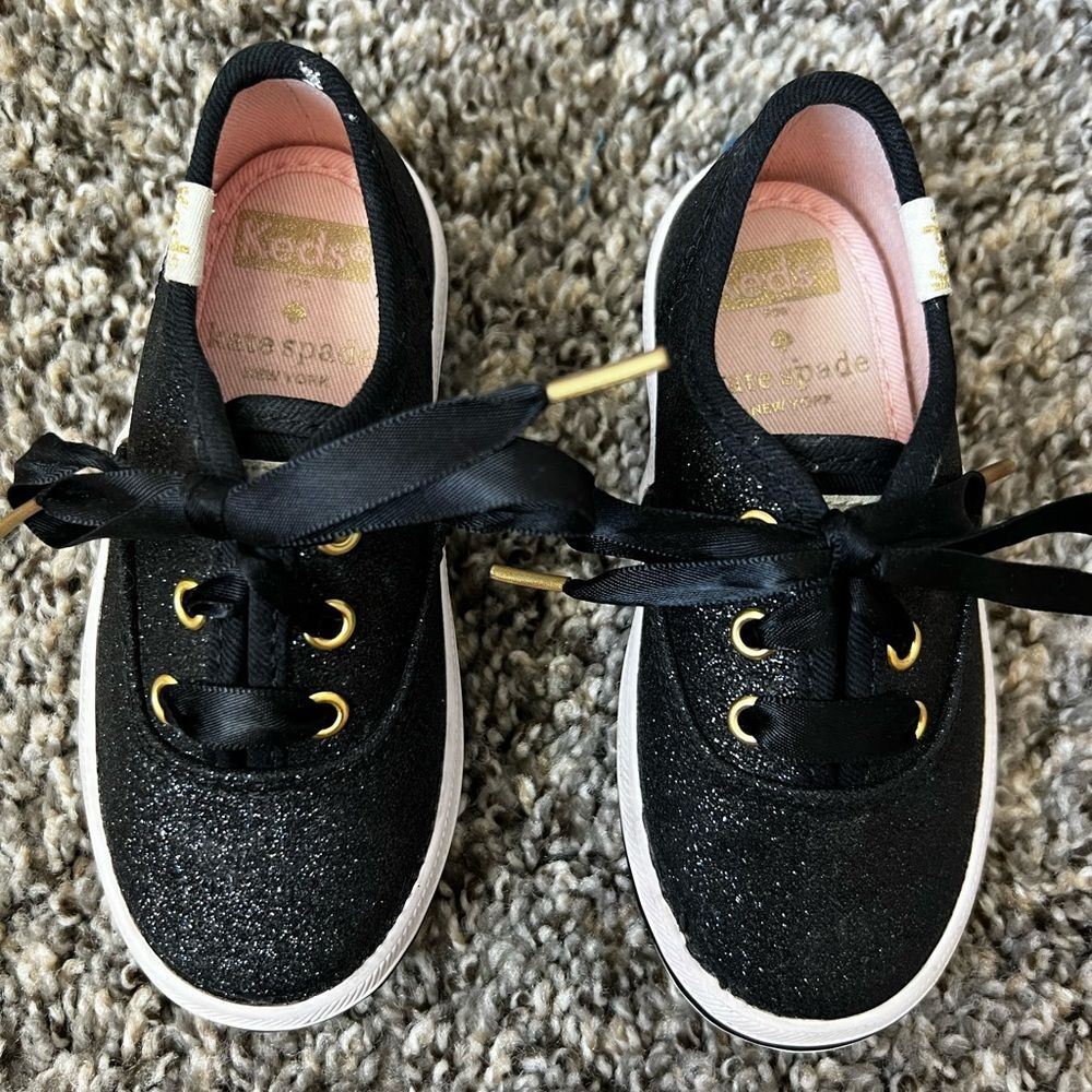 Kate Spade x Keds Champion Glitter Black Sneakers Toddler Shoes Size 6 thumbnail 3
