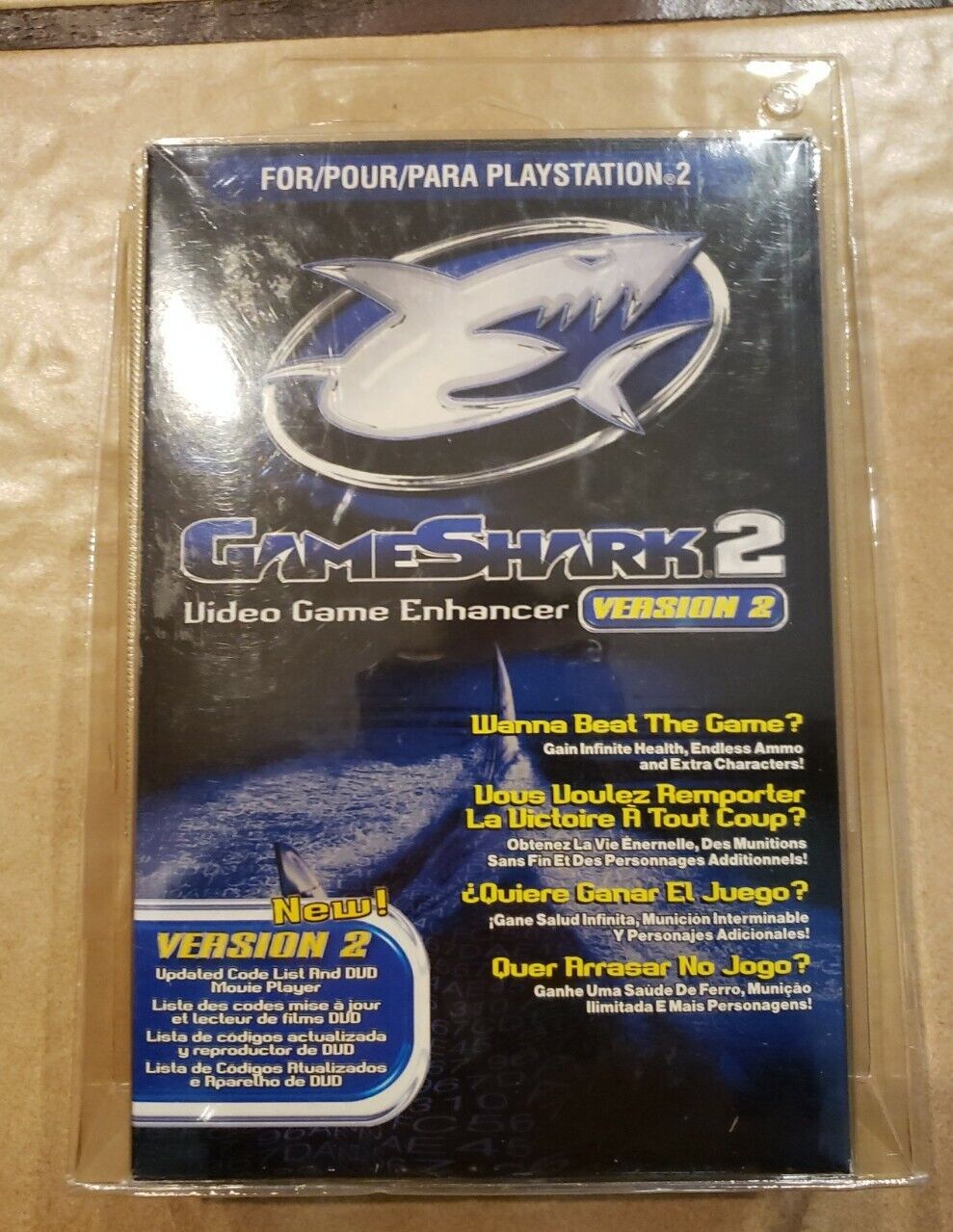 GameShark 2 (Sony PlayStation 2) Version 2 Sealed Blister Hang Tab