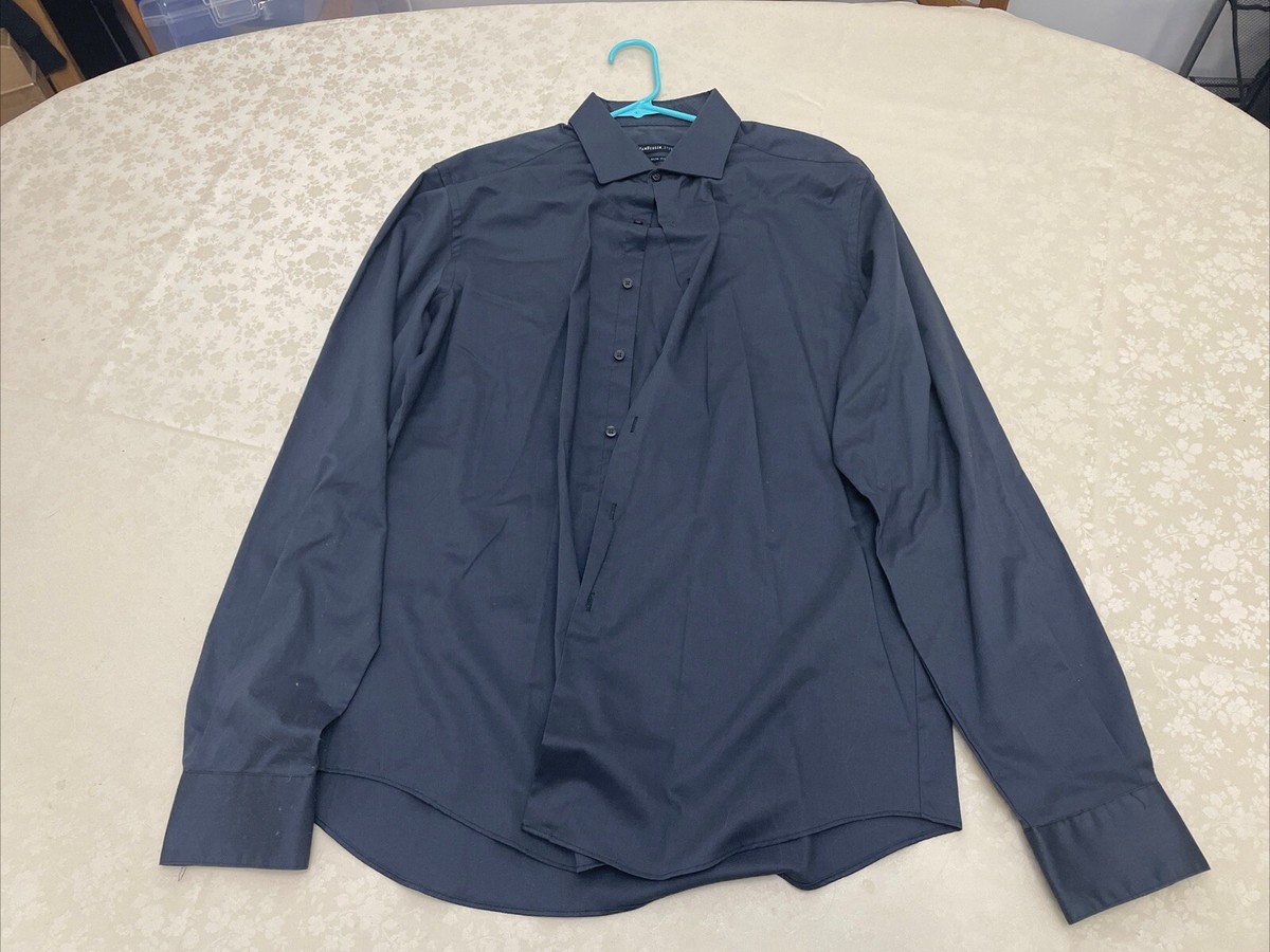 Van Heusen Dress Shirt Men's 36/37 Slim Fit Flex Button